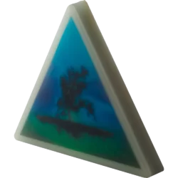 На фото светодиодная led брусчатка - вид сверху треугольник