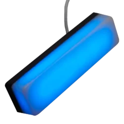 На фото плитка со светодиодной подсветкой 100x400 синяя
