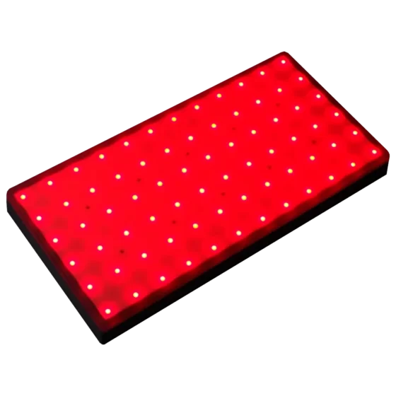 На фото подсветка в тротуарной плитке 300х600 цвет красный