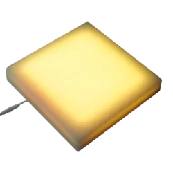 На фото светящаяся плитка на стену может использоваться 400х400 цвет светло - желтый