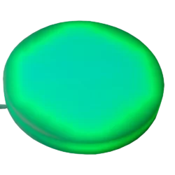 На фотографии светодиодная круглая плитка D 500 цвет зелёный